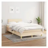 vidaXL Boxspringbett 120 x 200 cm Creme