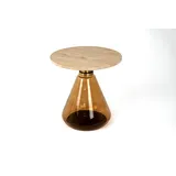 Concept Britta Beistelltisch Marmor Glas - Bronze