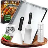 Blumtal Grillplatte 30 x 40 cm Edelstahl silber