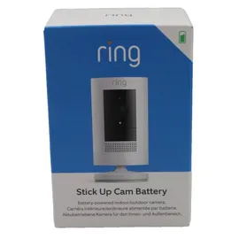 Ring Stick Up Cam Akku Weiß
