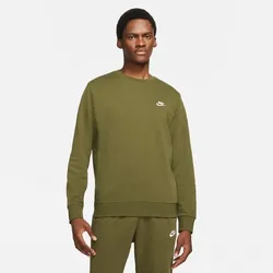 NIKE Herren Sweatshirt M NSW CLUB CRW FT, ROUGH GREEN/WHITE, XXL