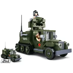 Sluban M38-B0685 - Army WWII - Alliierter Halbkettenfahrzeug 2in1