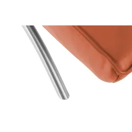 KOINOR Liege Jonas Leder 70 x 95 x 175 cm Orange elektrisch mit Kissen
