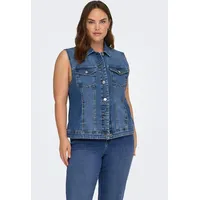 ONLY CARMAKOMA Trenchcoat-Weste in Medium Blue Denim, | Gr.: 46