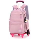 CONSIELI Trolley Schultaschen Rucksack Kinder Rollen Schultasche Trolley Tasche Schulrucksack mit Rädern für Mädchen Junge