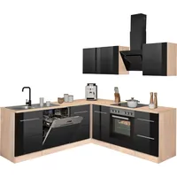 Kochstation Winkelküche »KS-Brindisi«, Stellbreite 220/220 cm, wahlweise mit E-Geräten,