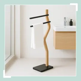 Relaxdays Handtuchständer Mehrfarbig Holz/Kunststoff