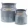 Spetebo Zink Deko Milchkanne 2er Set 18 x 13 cm
