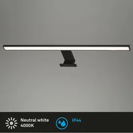 Briloner - LED Spiegelleuchte, Spiegellampe IP44, 8 W Schwarz,