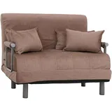 MCW Schlafsessel MCW-K29 Chenille 190 x 100 x 0 cm Braun mit Kissen