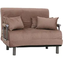 MCW Schlafsessel MCW-K29 Chenille 190 x 100 x 0 cm Braun mit Kissen