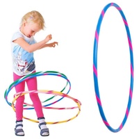 Hoopomania Hula-Hoop-Reifen Bunter Kinder Hula Hoop für kleine Profis, Ø60cm, Blau-Pink blau Ø 60 cm