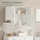 SoBuy Hängeschrank mit 2 Türen Weiß 60x30x60cm Modern