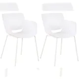 CLP Gartenstuhl Alpena 55 x 60 x 85 cm weiß 2 St.