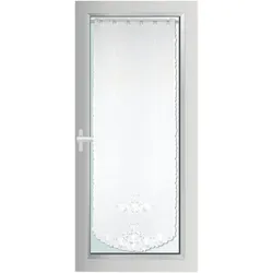 Bestlivings Türpanneaux 180x60cm mit Stickerei - Blumen ( Weiß )