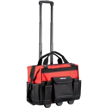 Wiltec Werkzeugtrolley 19 Fächer rot/schwarz 46x25x37 cm