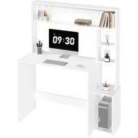 EUGAD Schreibtisch, Computertisch mit Regal, Gamingtisch mit Stauraum, für