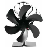 Wärmebetriebener Ofenventilator, 6-blatt-kaminventilator, Ofenventilator Für Kamin, Für Holz-/brennholzöfen Oder Kamine