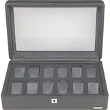 Windrose Uhrenbox Tempora Aufbewahrung Ø max.40 mm Grau