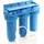Naturewater NW-BR10B5 3 Stufen Wasserfilter, 5 μ, 32,89 mm (1"), Ø60 mm PP Kartusche, Filter Wandhalterung, Filterschlüssel, Sedimentfilter Aktivkohleblock Aktivkohlegranulat