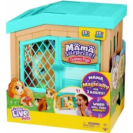 Little Live Pets Mama Surprise Meerschweinchen mit Stall und 3 Überraschungsbabys