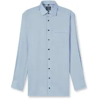 Olymp Luxor, modern fit, New-Kentkragen, extra langer Arm, bleu, 100% Baumwolle, Hemden,