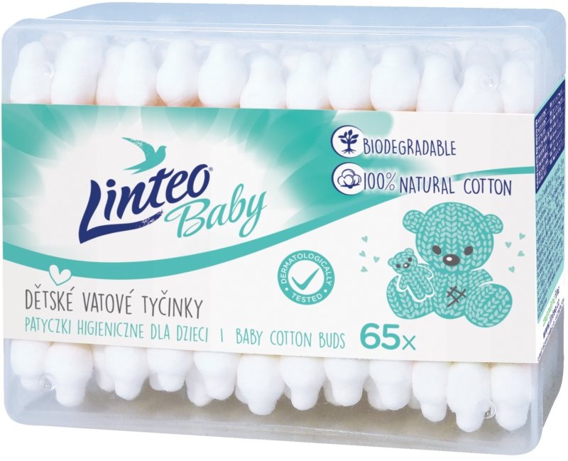 Linteo Baby Wattestäbchen für Kinder 65 St.