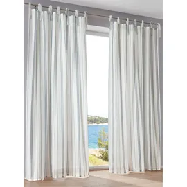 Heine Gardine HEINE HOME Gr. 2, bunt (sanftes weiß, blau), B:140cm H:175cm, Polyester, Gardinen, Gardine