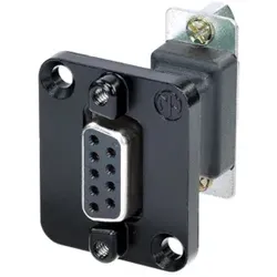 Neutrik NADB9FF-B, VGA, VGA, Schwarz, Edelstahl