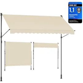 Songmics Klemmmarkise 300 x 120 cm beige