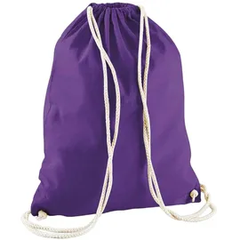 Westford Mill - Cotton Gymsac Stoffbeutel - purple 37 x 36 cm