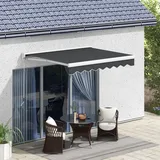 Outsunny Gelenkarmmarkise 250 x 200 cm grau