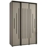 möbel kryspol Schwebetürenschrank Dakota 160 x 235,2 x 45 cm Schwarz
