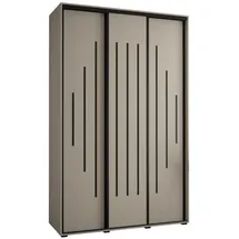 möbel kryspol Schwebetürenschrank Dakota 160 x 235,2 x 45 cm Schwarz