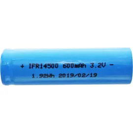AccuCell Solar Akku Lithium IFR 14500 AA 600 mAh 2 St.