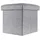 Intirilife Sitzhocker Faltbar Stoff 38 x 38 x 38 cm Fels Grau