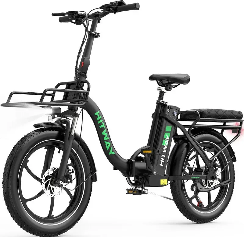 HITWAY BK6SL1 E-Bike mit 36 V 15,6 Ah, 250 W Motor, 20 Zoll, Reichweite 70–150 km, 7-Gang, Schwarz