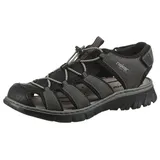 Rieker Sandale, Sommerschuh, Klettschuh, Freizeitsandale, Gummizug, Schellverschluss Rieker schwarz