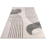 Paco Home Kurzflorteppich, Grau, Textil, Rechteckig, 160x230 cm, strapazierfähig, für Fußbodenheizung geeignet, Teppiche & Böden, Teppiche