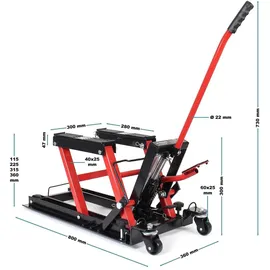 Wiltec Hebebühne Aluminium schwarz 680 kg