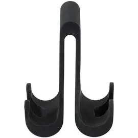 Wenko Doppel-Duschhaken Verna Duo aus Silikon 5 cm x 9,5 cm x 7 cm Schwarz