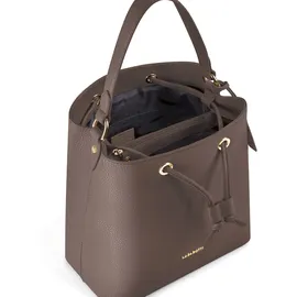 lazarotti Bologna Leather Beuteltasche Leder Grau