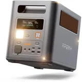 AFERIY 1800W Tragbare Powerstation 1024Wh, Erweiterbar Auf 5120Wh LiFePO4 Solargenerator & 1Std Schnellladung,<10ms USV, 9 Ausgänge, mit APP, Reine Sinuswelle 230V, für Camping/Garten/Notfall 【26 Neu】