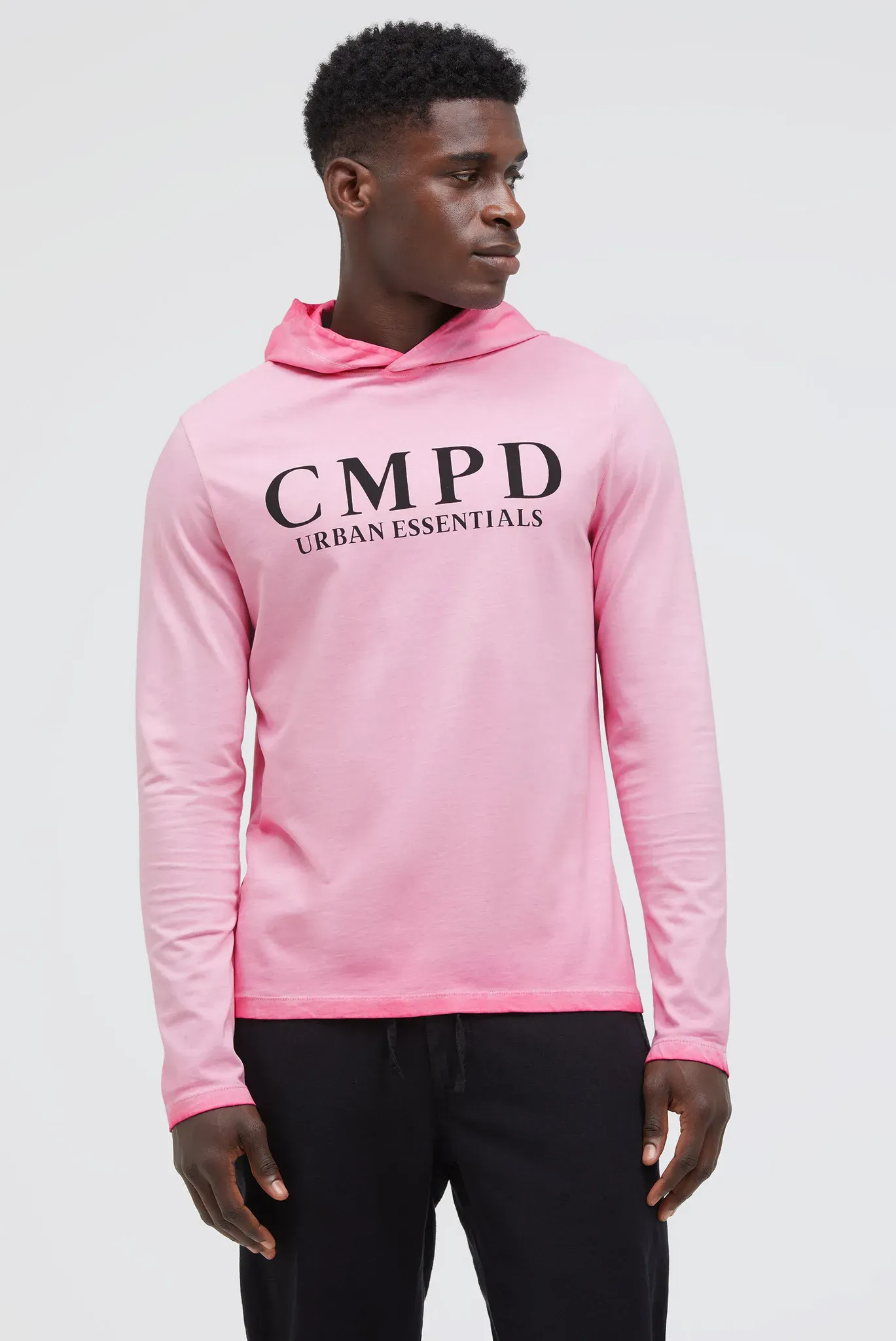 Langarmshirt CMPD, Herren, Gr. S, pink, Single Jersey, Material: 100% Baumwolle, bedruckt, relaxed fit normal, Rundhals, eingesetzt gerader Abschluss, Shirts Langarmshirt, aus Baumwolle
