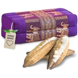 livasia Stützkissen Yogakissen (Deluxe) - 17x34x12cm, Kapok, vegan, handgefertigt lila