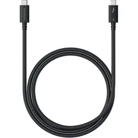 Satechi ThunderboltTM-Kabel ThunderboltTM 4 USB-C® 1.00m Schwarz, Silber ST-YTB100K