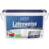 SCHÖNER WOHNEN-Farbe Latexfarbe Latexweiß 2472./005.1 (Basismischfarbe 1, 5 l, Seidenglänzend)