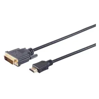 s/conn HDMI - DVI-D 24+1 Stecker vergoldet 2 m,
