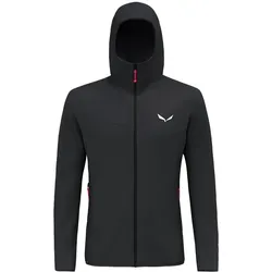 Salewa Kapuzenjacke Puez Waffle Hybrid Polarlite (weich, schnelltrocknend) schwarz Herren