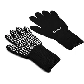 Tepro Grillhandschuhe 2er-Set hitzebeständig schwarz